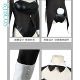 Anime My Dress-Up Darling Marin Kitagawa Bunny Girl Cosplay Costume Artificial Leather Sexy Suit Rabbit Jumpsuit Ear