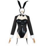 Anime My Dress-Up Darling Marin Kitagawa Bunny Girl Cosplay Costume Artificial Leather Sexy Suit Rabbit Jumpsuit Ear