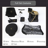 Anime My Dress-Up Darling Cosplay Kitagawa Marin Military Uniform Sexy Black Lobelia Neo Cosplay Leather