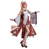 Game Genshin Impact Yae Miko Cosplay Costume Yae Guuji Cosplay Costume Sexy Women Dress Halloween Necklace Full Set