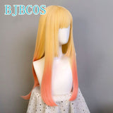 Anime My Dress Up Darling Cosplay Kitagawa Marin Stain Gradient Cosplay Wig Golden My Dress Up Darling Stain Gradient